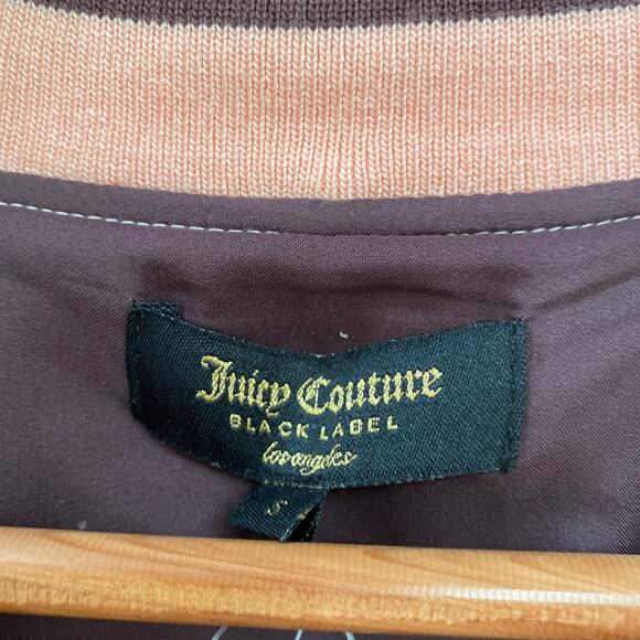 Juicy Couture Coral Blush Stockholm Floral Bomber Embellished Jacket Size Small - Picture 7 of 11